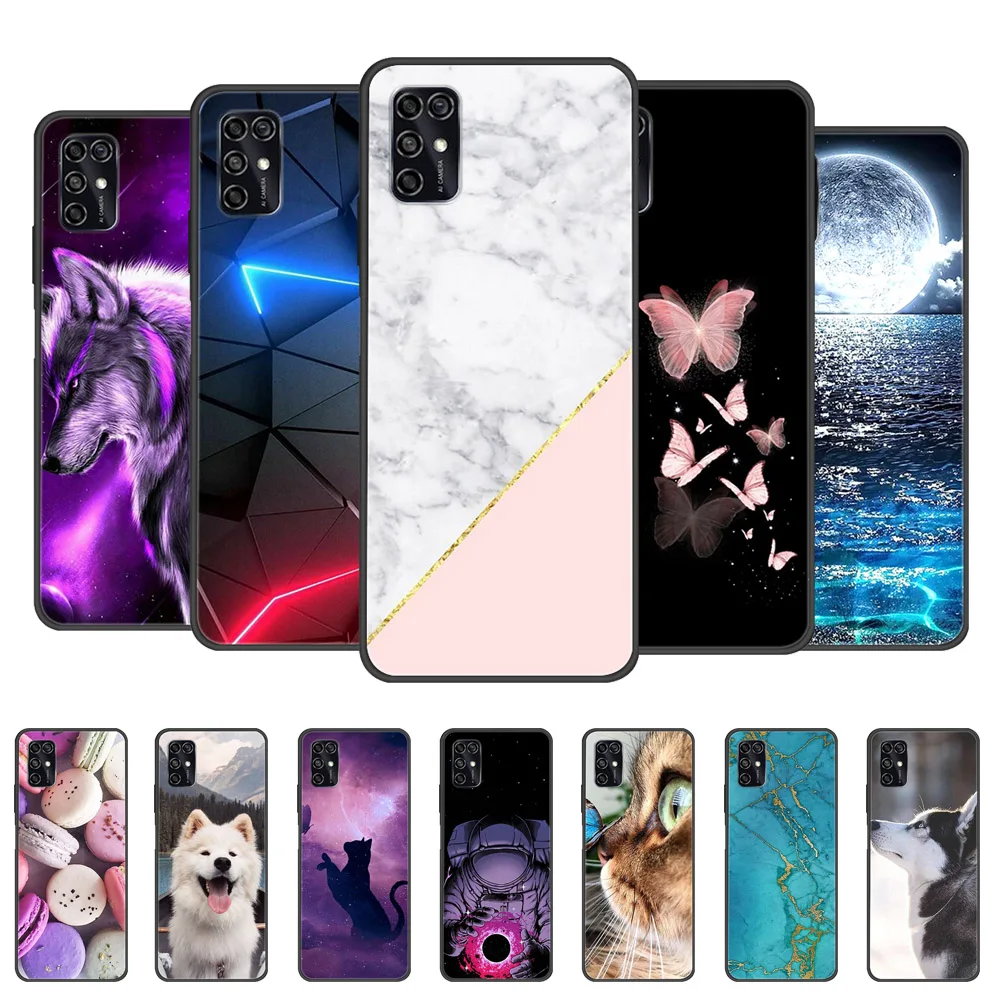 

For ZTE Blade V2020 Smart Case Black Bumper Silicon TPU Soft Phone Cover For ZTE Blade V2020 Smart 8010 Case Cute Marble Funda