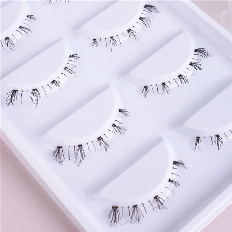 5 Pair Pure Handmade Lashes Natural Lower Eyelashes False Eyelashes Pack Lot Bottom Eyelashes Makeup Tools B06