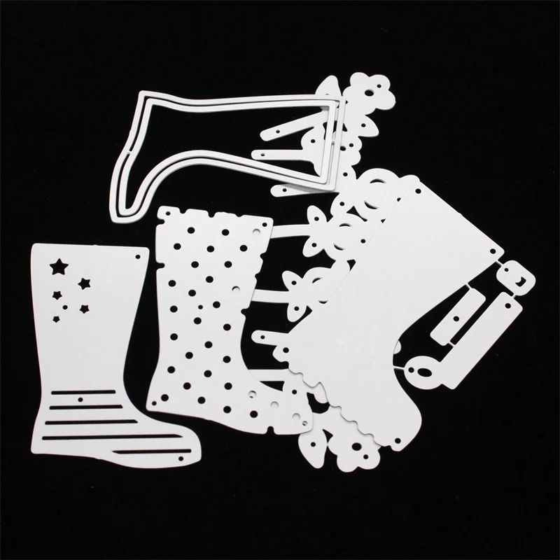 KSCRAFT Rain Boots Tags Metal Cutting Dies for DIY Scrapbooking/Card Making/Kids Fun Decoration Supplies