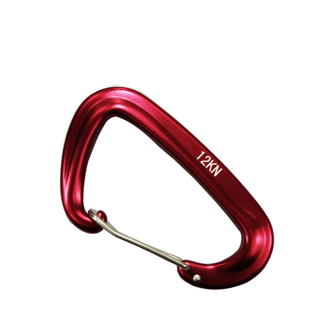 10pcs Outdoor climbing accessories red hammock hanging buckle carabiner 12KN