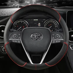 Car Steering Wheel Cover Leather 38cm For Toyota Corolla Fortuner Sequoia Auris Avensis YARIS Vios Celica 86 Rav4 4Runner C-HR