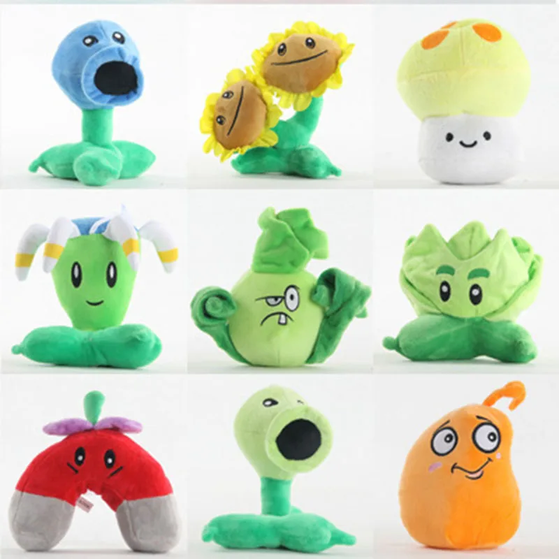 Plants vs Zombies Plants Plush Toys, Peashooter, Sunflower Chomper, juguetes de peluche suaves, regalos para niños, 41 estilos, 13-20cm