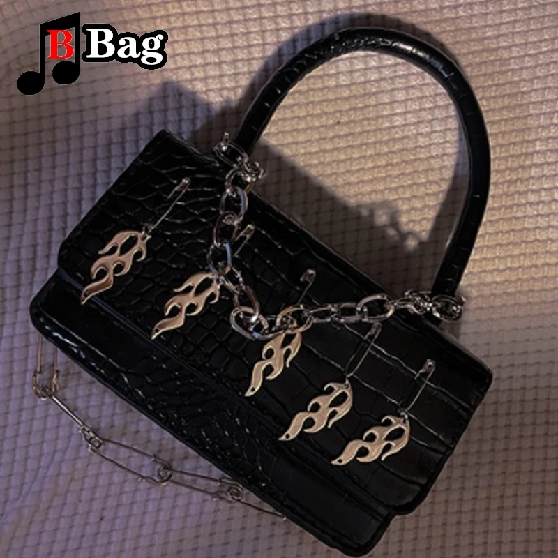 Harajuku Gothic Woman Shoulder Bag Moto Spice Girls Metal Punk Handbags Cross Spider Rabbit Dark Messenger Bag Purses Female