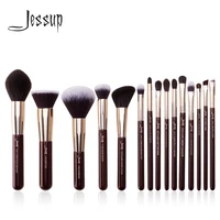 Jessup-Juego de brochas de maquillaje profesional, 15 piezas, sombra de ojos, delineador, base, colorete, mezcla