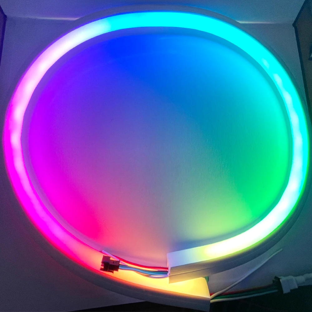 DC5V/12V WS2812B WS2813 WS2815 SK9822 RGB inteligentny niezależne adresowalnych pikseli żel krzemionkowy rura linowa Neon Led pasek oświetleniowy