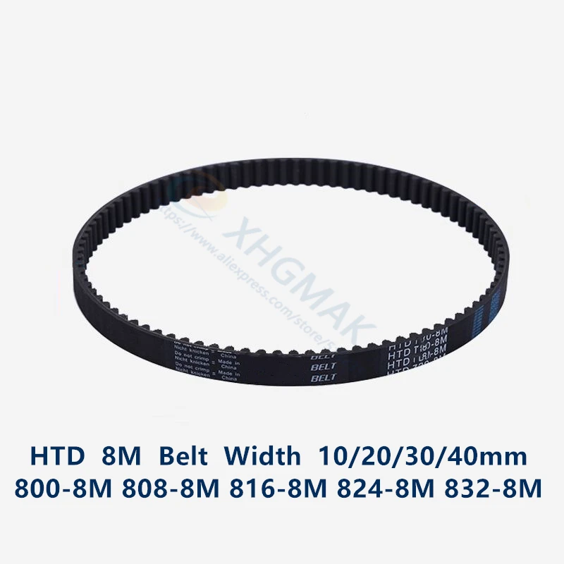 

HTD 8M synchronous Timing belt C=800/808/816/824/832 width 20/30/40mm Teeth 100 101 102 103 104 HTD8M 800-8M 816-8M 832-8M