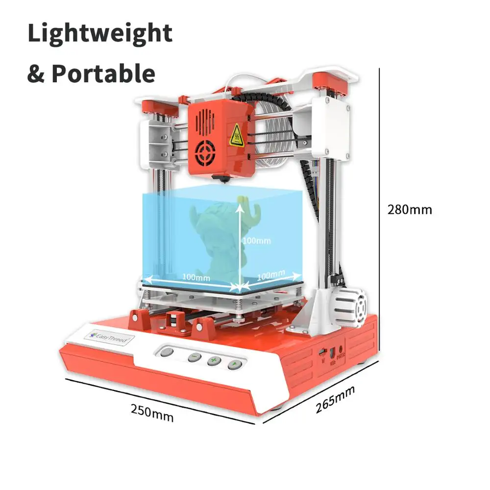 Imagem -02 - Easythreed k1 Mini Impressora 3d para Estudantes de Educação Creality Máquina Impressão 3d Faça Você Mesmo Impresora 3d Profesional Crianças Presente