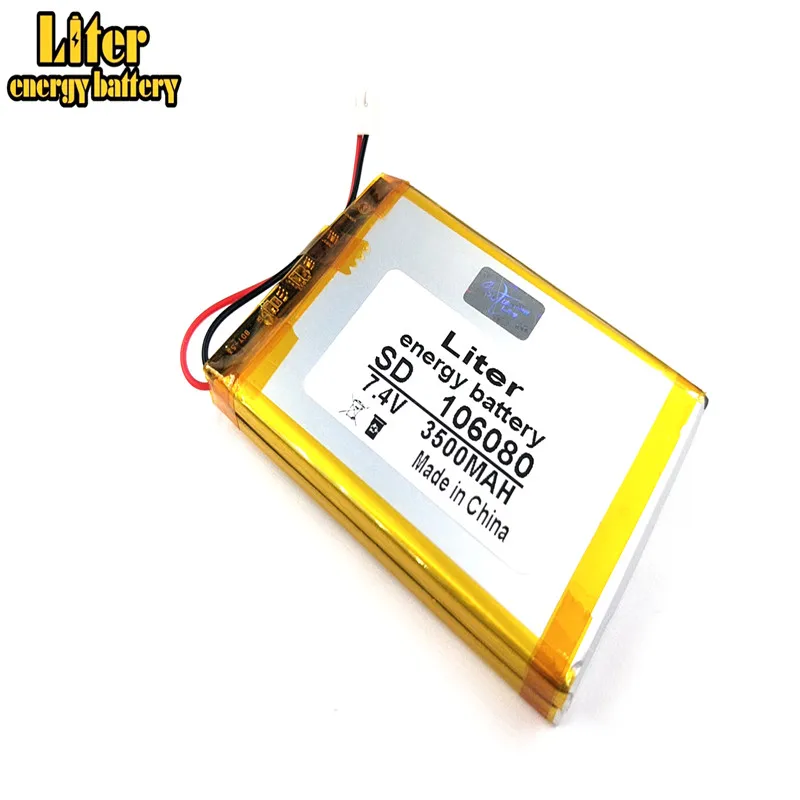 7.4V 3500mAh 106080 XH2.5/2P Polymer Li-ion battery for DVD player Satellite Finder Meter WS6902 WS6912 WS6909 WS6918 WS6922