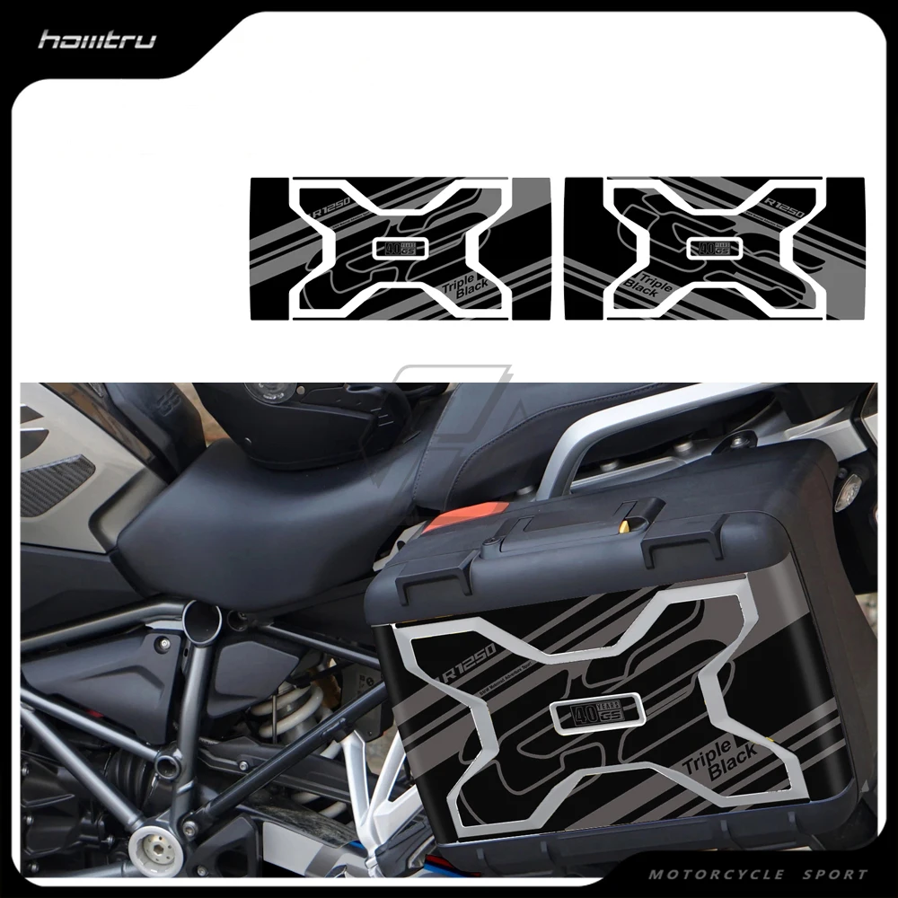 

Motorcycle Sticker Case for BMW Vario Case 2013-2020 W/ R1250GS Triple Black Trunk Box Decals