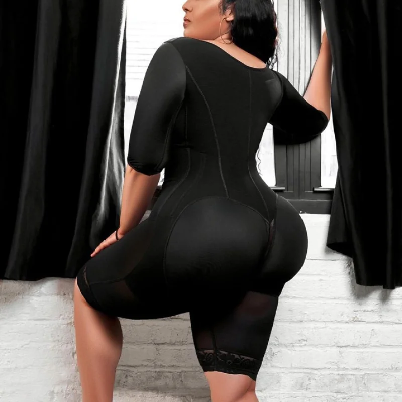 Fajas Colombianas Postpartum Recovery Shapewear Women Full Body Support Arm High Compression Shaping Bodysuit