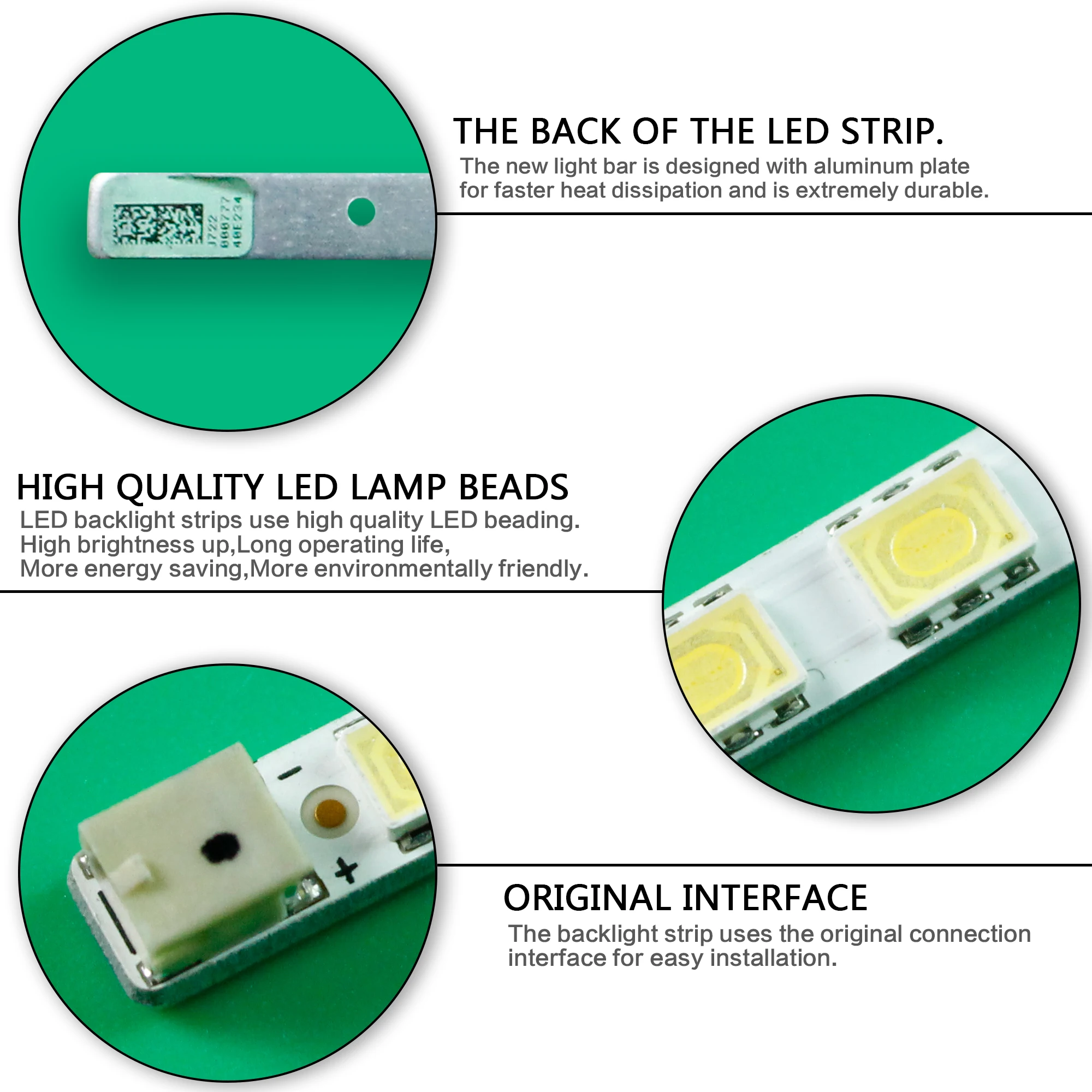 Imagem -05 - Tira Conduzida Luz de Fundo para Un40b7000wfuza Ua40b7000wf Ltf400hf08 Ue40b7020ww Ua40b7000vf Ue40b4000 Ue40b6000 Ue40b7090