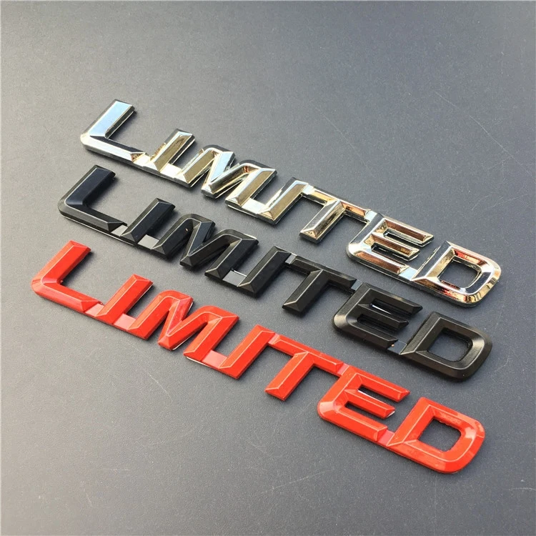 1 PCS 3D Metal LIMITED Car Stickers Emblem Badge for Universal Cars Moto Bike Decorative Accessories Highlander modification