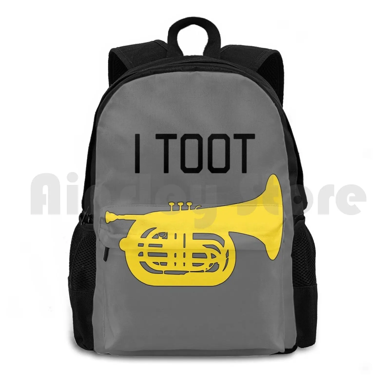 

I Toot-Funny Marching Baritone Gift , Marching Band , Concert Band Outdoor Hiking Backpack Riding Climbing Sports Bag Marching