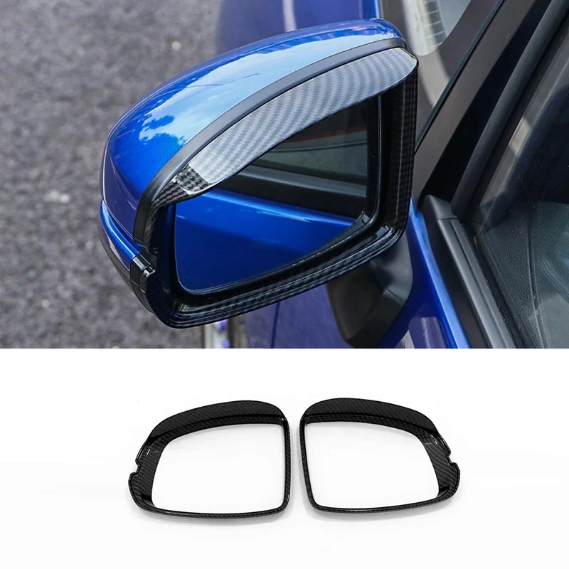 

For Honda Fit Jazz 2014 2015 2016 2017 2018 ABS Carbon/chrome Car Rearview Mirror Block Rain Eyebrow Cover Trim Accessories