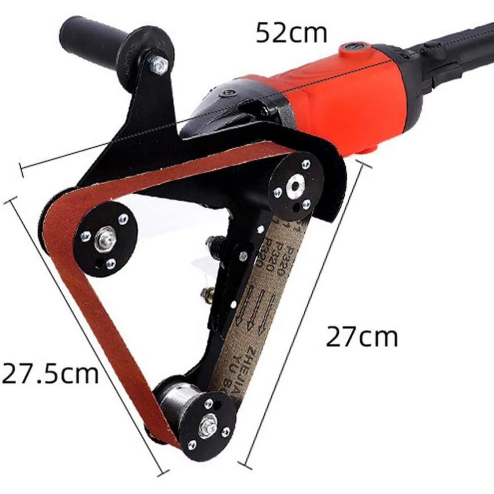 Tube Belt Sander Grinding Grinder M10 M14 Round Tube Polishing Wire Drawing Machine Attachment Metal Wood Sanding Belt Grinding