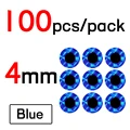 100 Piezas de 4mm Azul
