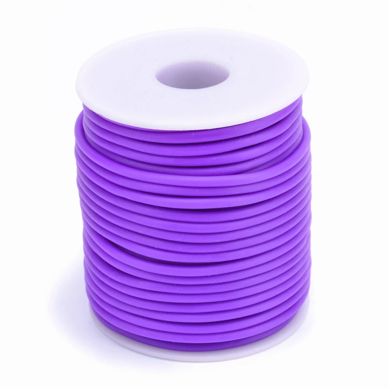 1Roll 2mm 3mm 4mm Holle Pijp Buisvormige Rubberen Koorddraad Omwikkeld met Plastic Spoel Voor DIY Sieraden Maken Bevindingen