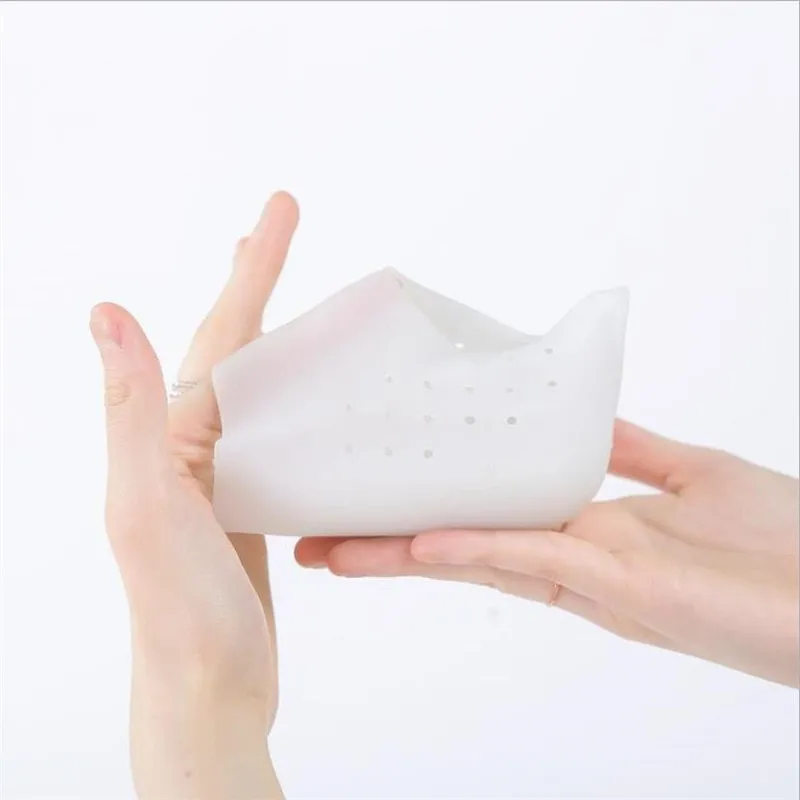 2 قطعة جديد سيليكون غير مرئية الارتفاع الداخلي النعال رفع زيادة الجوارب في الهواء الطلق حماية القدم وسادة كعب وسادة نعل مخفي #4