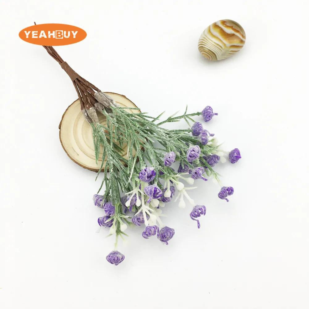 باقة أوراق نبات البلوط الاصطناعية، ديكور زفاف DIY، إكليل عيد الميلاد، حرفة سجل القصاصات، زهرة وهمية، 6 قطع #5