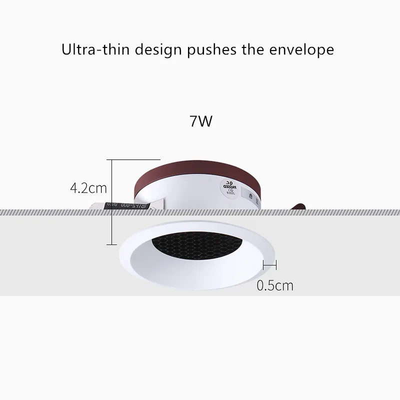 Moderne Honingraat Nest Anti-Glare Lens Verstelbare Cob Concave Beneden Led Plafond Spotlight