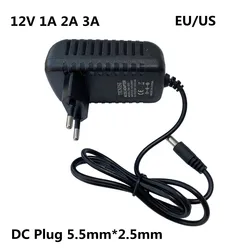 Ac 110-240V Dc 12V 1A 2A 3A Universele Power Adapter Voeding Lader Adapter Eu Ons Voor led Light Strips Tv Smd 5050 5630 5730