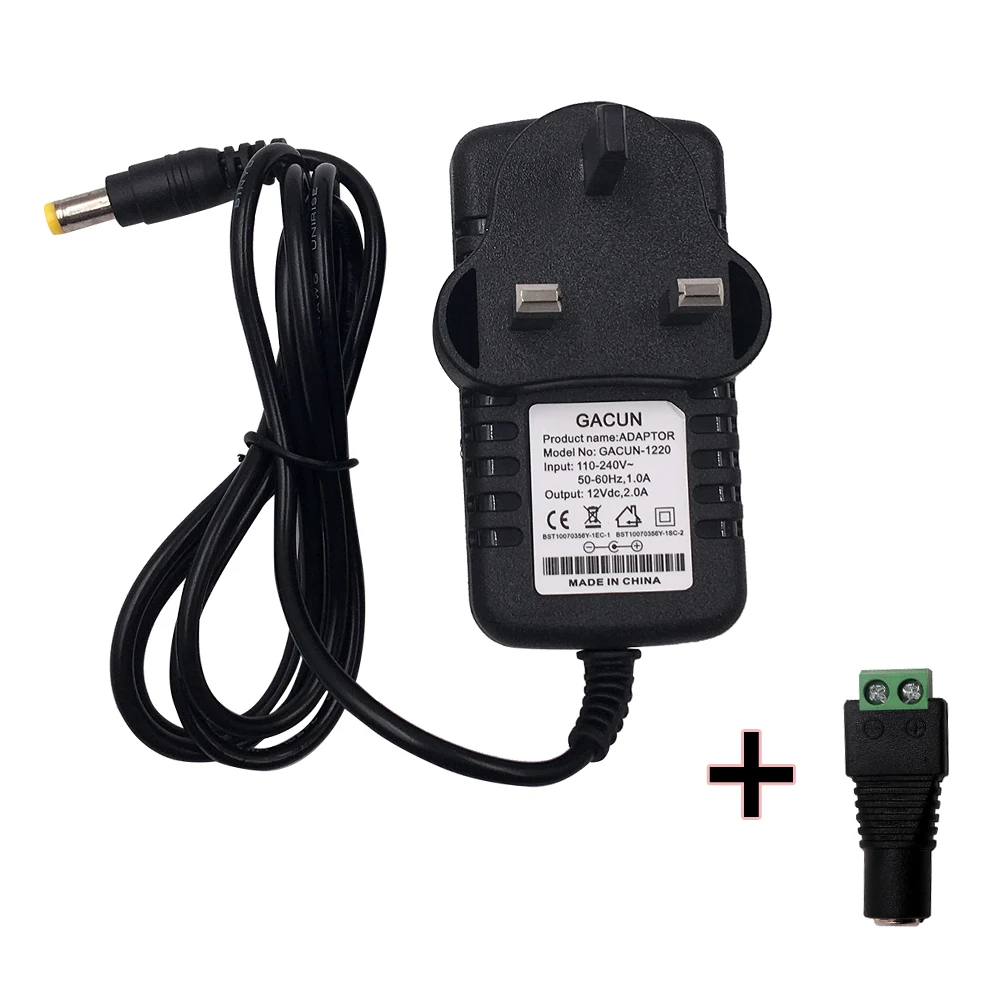 Power Converter Adapter Supply EU US Plug AC 100-240V to DC 12V 2A 3A 5A Switching Transformer Charger for LED Strip Light CCTV