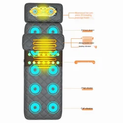 ウエストとネックのマッサージマットレス,シートクッション,多機能,フルボディ,電動,家庭用