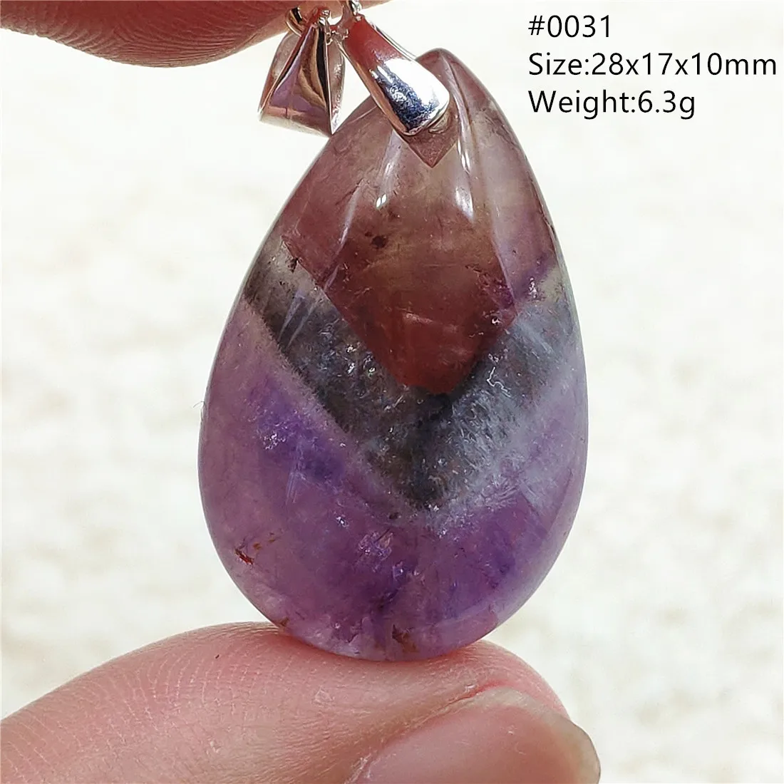 

Natural Purple Cacoxenite Red Auralite 23 Water Drop Pendant Necklace Women Men Auralite 23 Gemstone Jewelry AAAAA