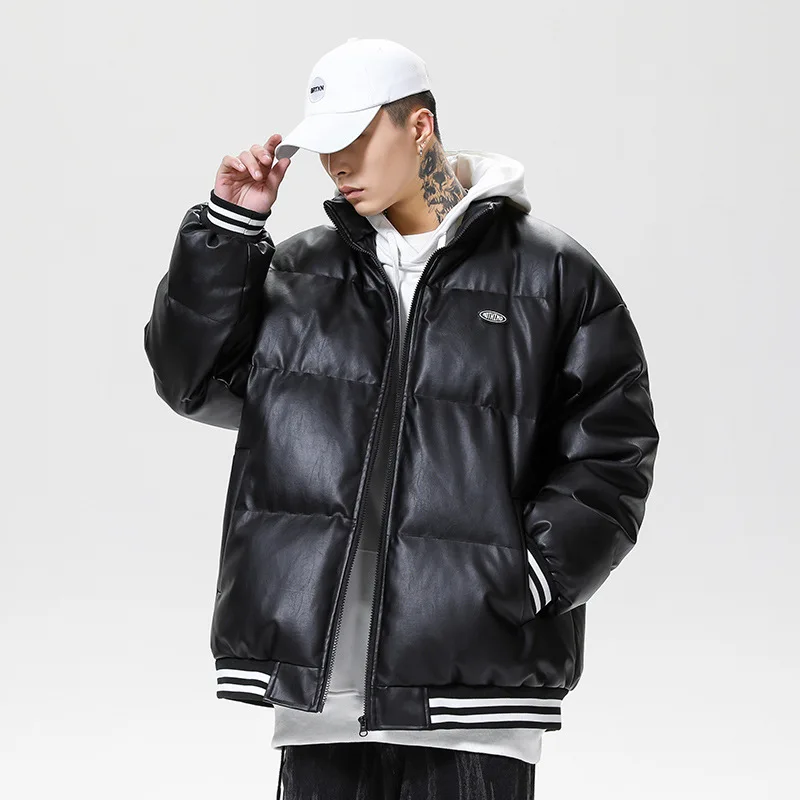 2021 Top Mode Winter Neue Ankunft Leder Stehkragen Verdickt Baseball Jacke Baumwolle Jacke Baumwolle Mantel Casual Jacken