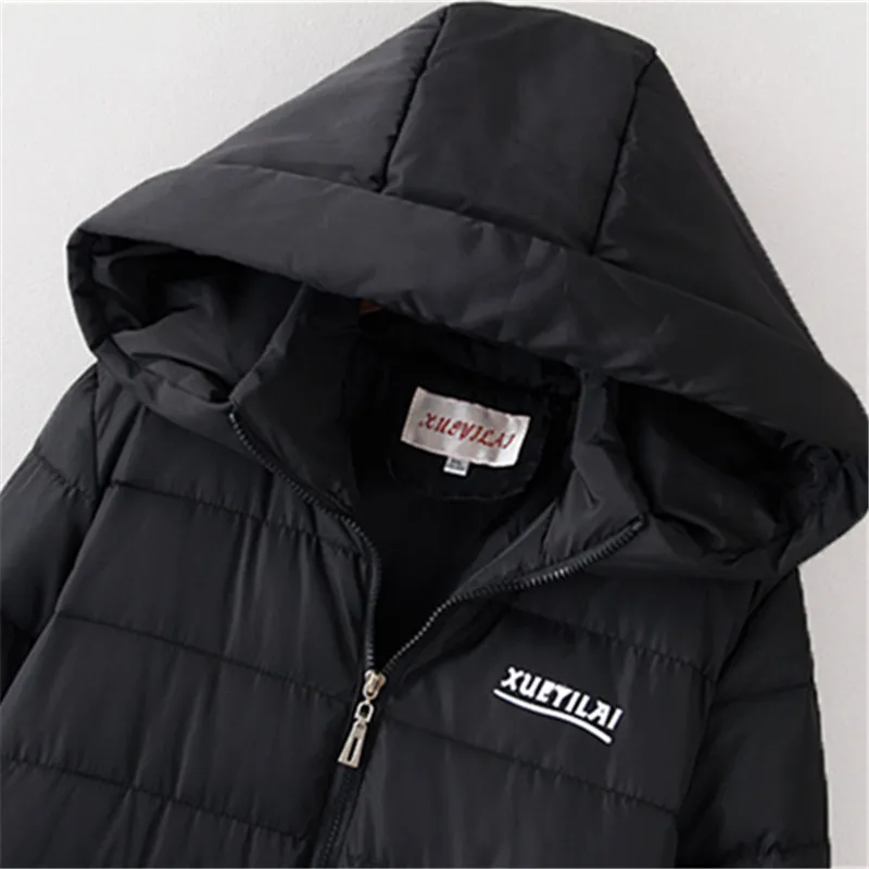 2023 New Female 3XL-6XL Winter Parkas Women Thicken Down Cotton Solid Color Jacket Female Black Zipper Hooded Long Coats A25