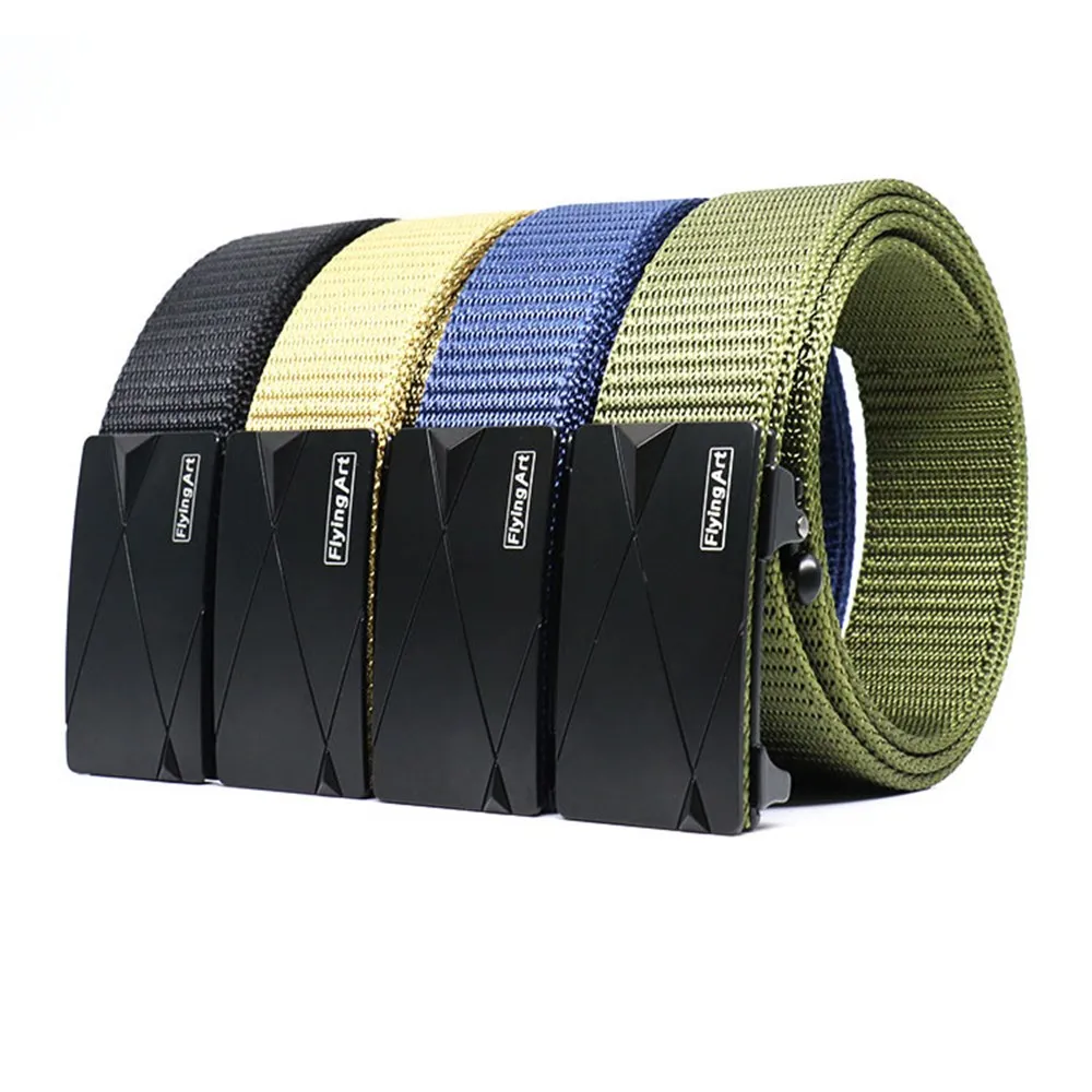 

Unisex Police Canvas Tactical Belt New Korean Men High Quality Metal Automatic Buckle Adjustable Outdoor Military Training Belt