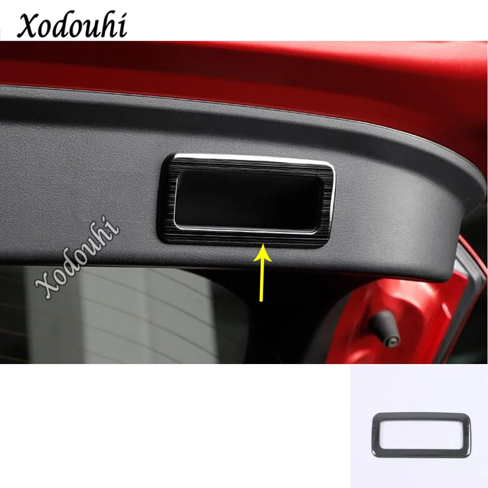 Car Sticker Rear Back Tail Trunk Back Handle Bowl Cover Detector Trim Frame Parts 1PCs For Mazda CX-30 CX30 2020 2021 2022 2023