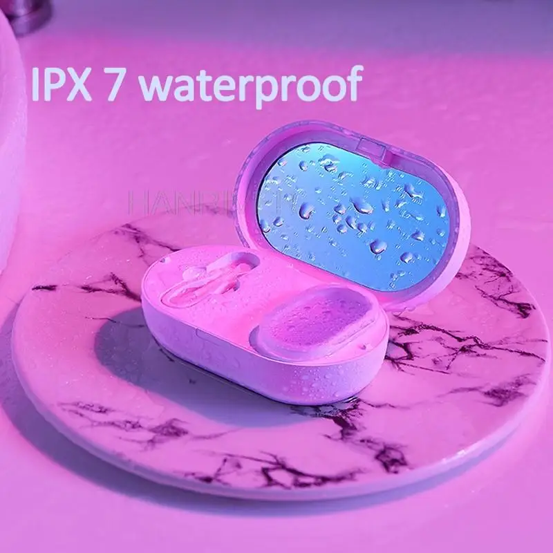 Pembersih Ultrasonik Mesin Pembersih Lensa Kontak Aksesori Lensa Kontak Berwarna Casing Cuci Sonik Pengisian Daya Magnetik