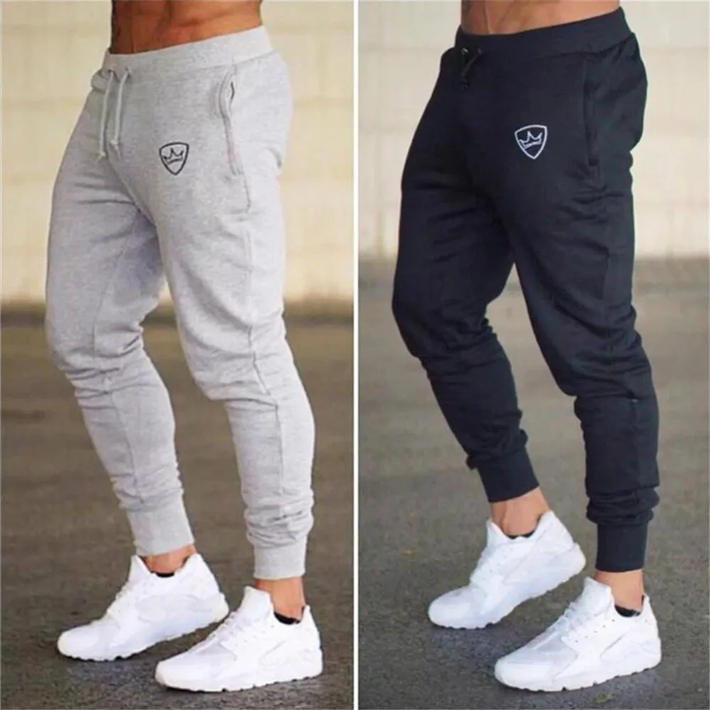 2024 Fashion Men Gyms Pants Joggers Fitness Casual Long Pants Men Workout Skinny Sweatpants Jogger Tracksuit Cotton Trousers