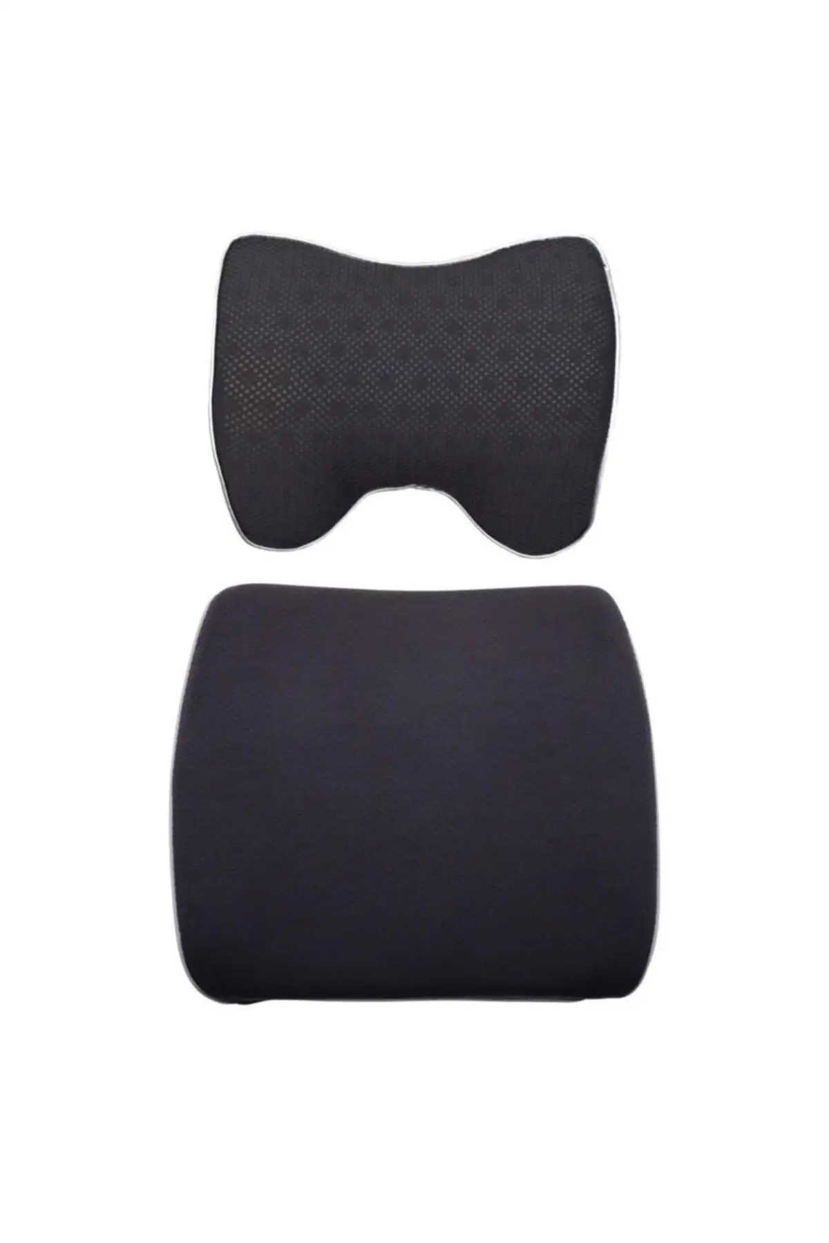 차량용 비스코스 목 지지대 및 허리 지지대 회색 viscol 베개 (한 좌석 전용), 단일 좌석