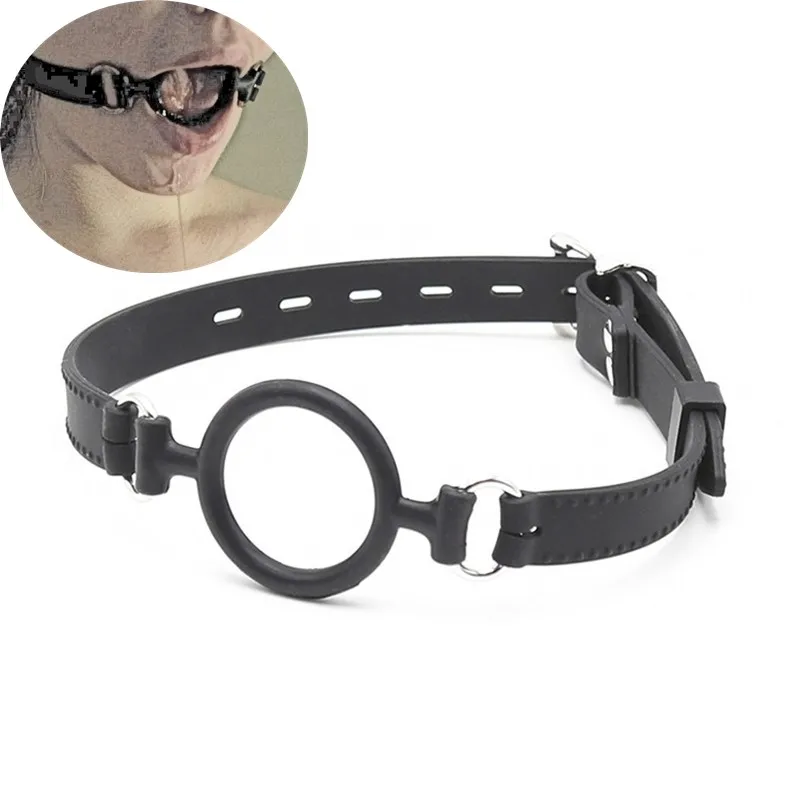 Couples Oral Sex Game Open Mouth Ring Gag BDSM Bondage Restraints Silicone O-ring Mouth Gag Ball Fetish Sex Slave Toys for Women
