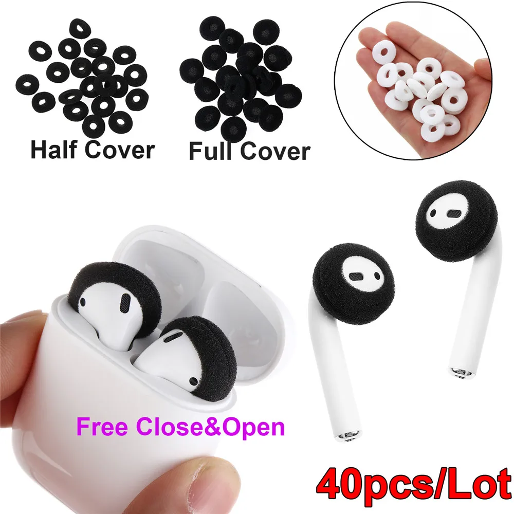 20 pairs 40 Pcs 15 mm Earbud Headphone Ear pads Soft Foam Replacement Sponge Covers Tips High Quality Sponge Earpad Airpods Case