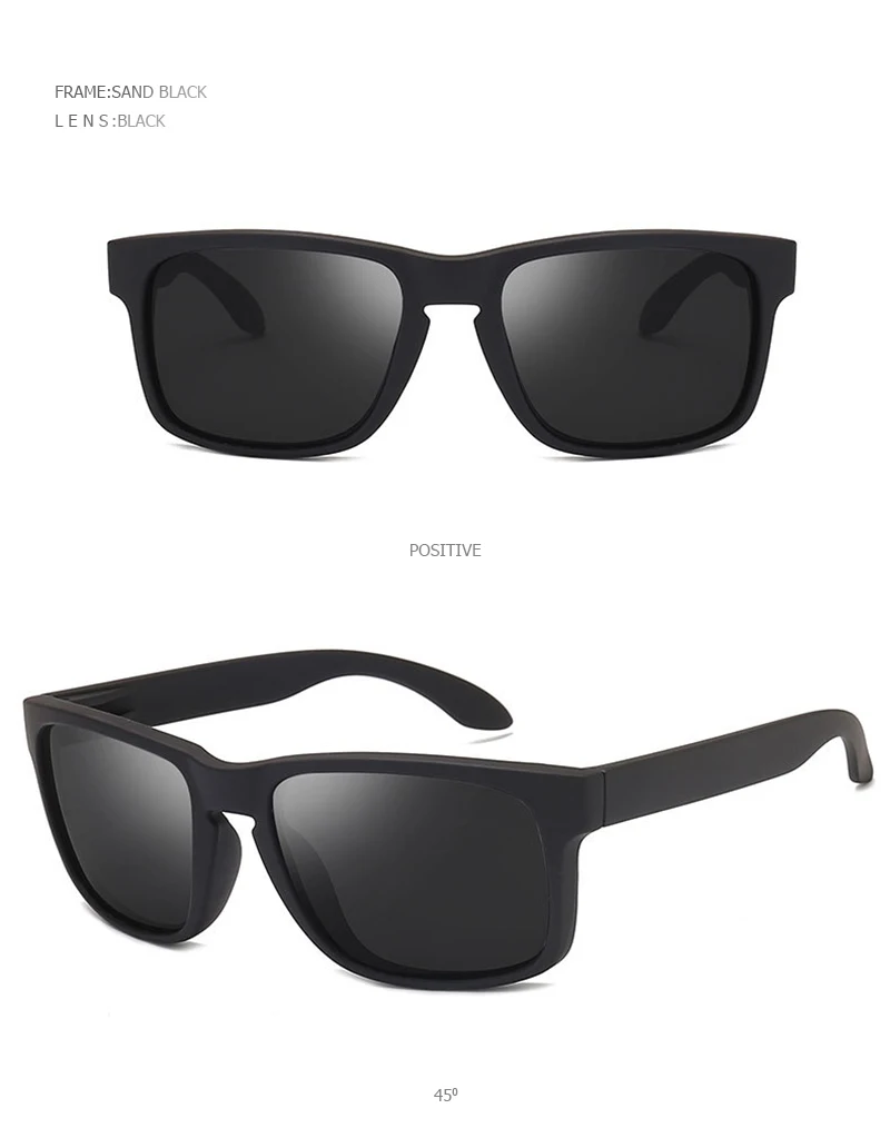 Klassische Schwarze Quadratische Polarisierte Sonnenbrille Männer Frauen Mode Sport Sonnenbrille Männlich Stilvolle Outdoor Fahren Angeln Shades – Detail 9