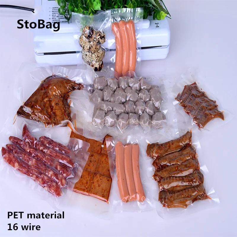 

StoBag 16wire Small PET Material Vacuum Food Fresh Long keep Bags Dried Fruit And Vegetable Kitchen Vacuum Packing Bags