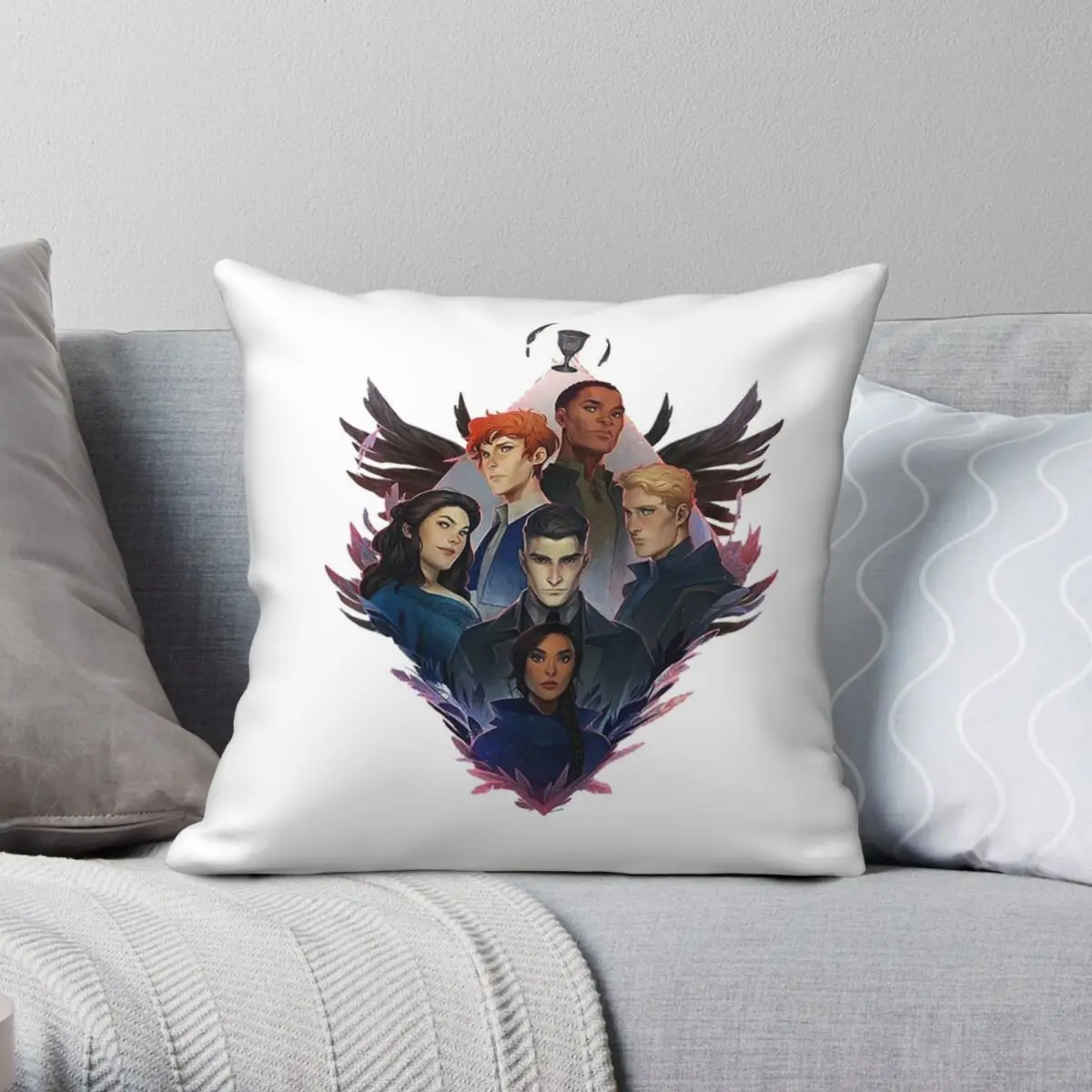 Six Of Crows Characters Pillowcase Polyester Linen Velvet Printed Zip Decorative Throw Pillow Case Bed Cushion Cover