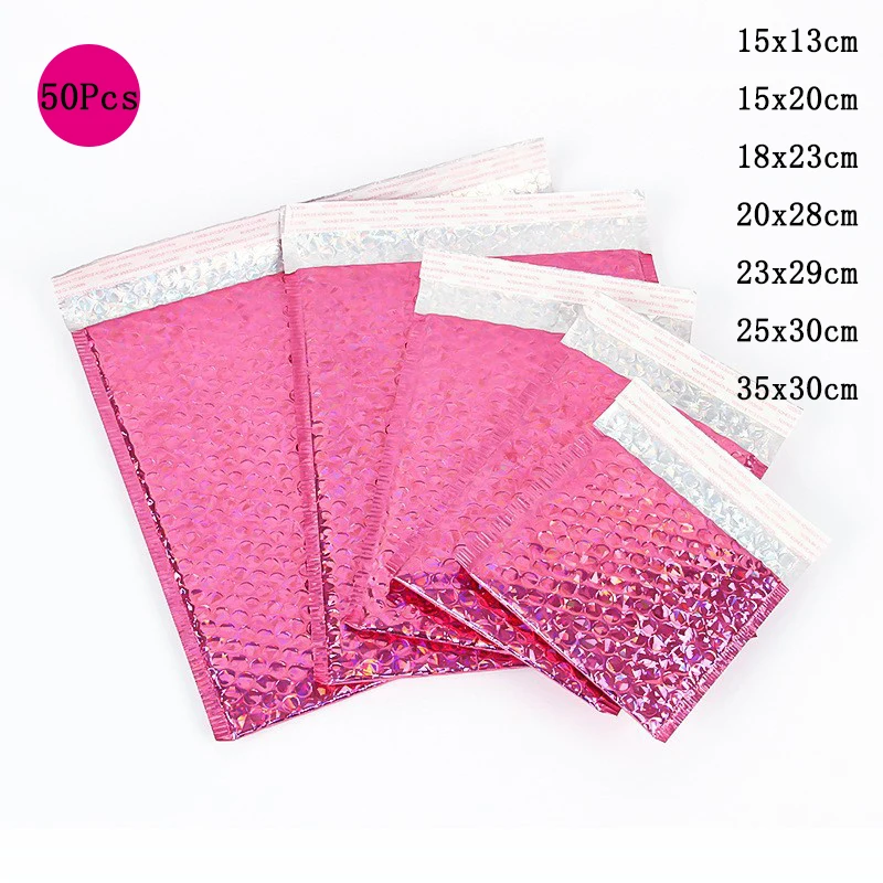 50-pcs-rosa-laser-metalico-bolha-mailers-sacos-de-bolha-a-prova-daluminiagua-aluminized-sacos-postais-embalagem-de-presente-acolchoado-envio-envelopes