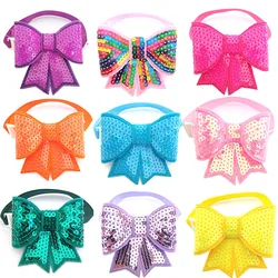50PCS Dog Accessories Summer Style Sequins Pet Dog Bow Tie Adjustable Cat Puppy Collar Bowties Dog Grooming Accessories