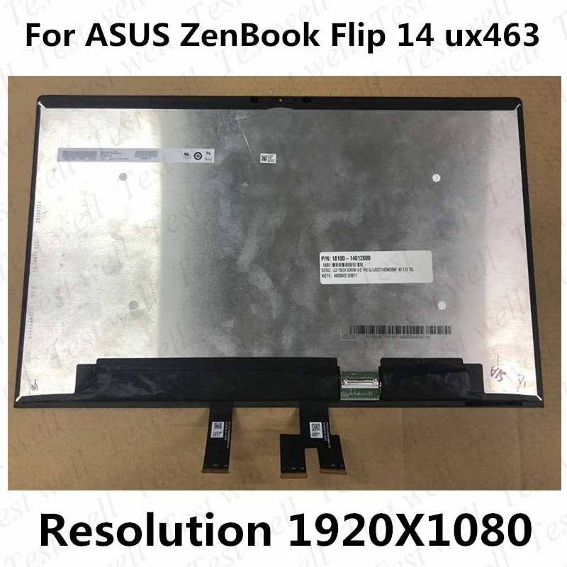 Original 14'' For ASUS ZenBook Flip 14 UX463FA UX463FL UX463 LCD screen assembly FHD 1920X1080