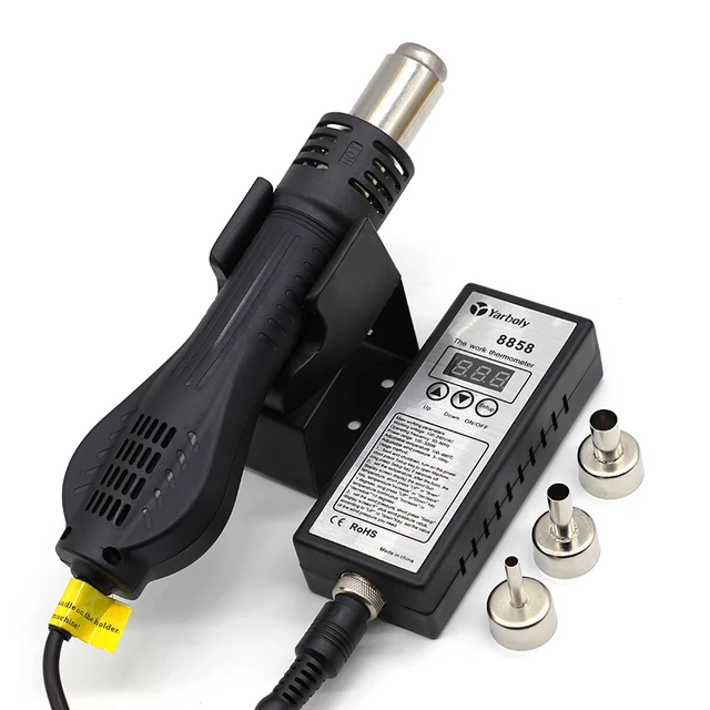 8858 Pistolet na gorące powietrze Micro Rework Stacja lutownicza LED Cyfrowa suszarka do włosów Lutowanie do telefonów komórkowych BGA SMD PCB IC Narzędzia naprawcze 8898