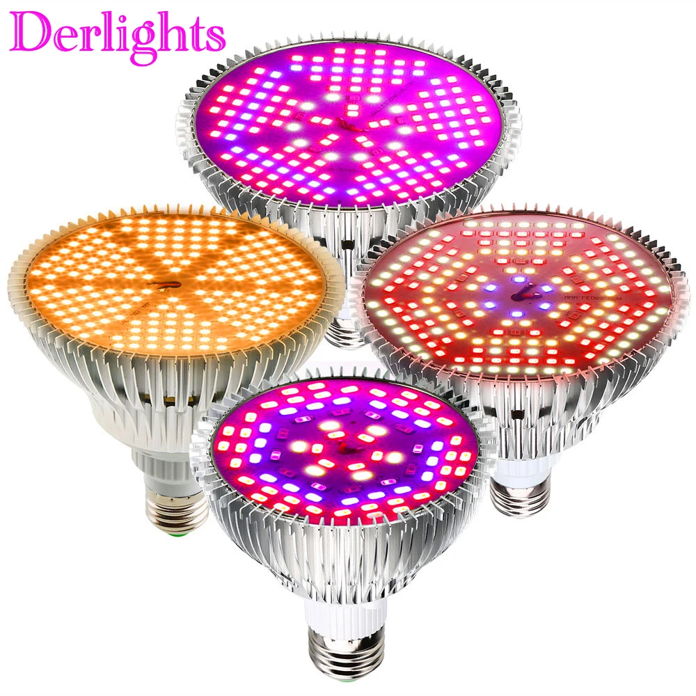 

E27 LED Grow Light Full Spectrum 50W 100W 120W Plant Growth Lamp Fitolamp Led Growing Bulb for Flowers Garden Vegs Grow Box