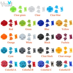 YuXi Black White Clear Replacement Buttons Set Replacement For Gameboy Pocket for GBP On Off Button AB Buttons D Pads