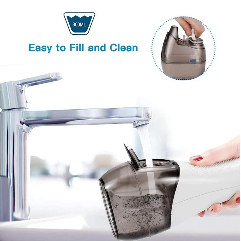 Ирригатор полости рта, резервуар для воды 300 мл, беспроводной, с 8 насадками