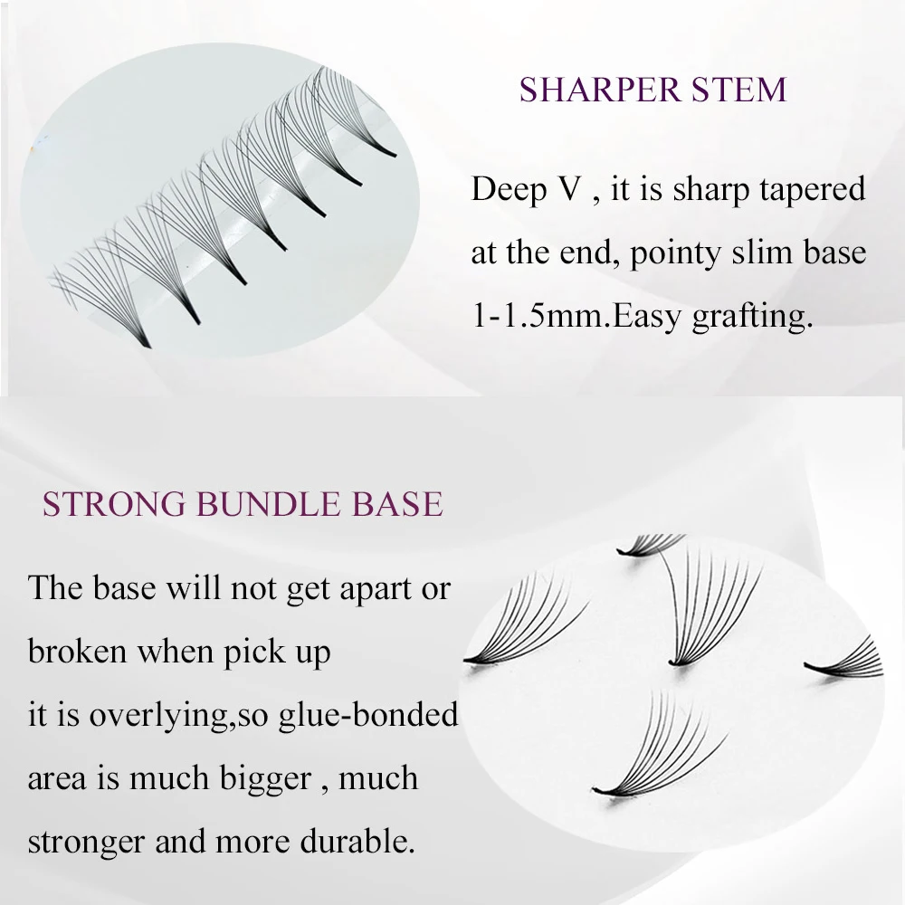 10D  Eyelash Extensions Faux Mink Eyelashes Wholesale Handmade Individual Sharp Stem Russian Premade Volume Fans