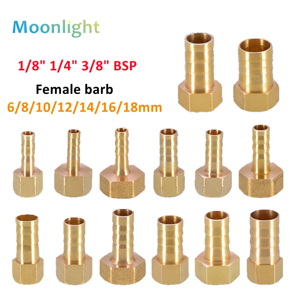 Brass Hose Fitting 6/8/10/12/14/18mm Barb Tail 1/8\