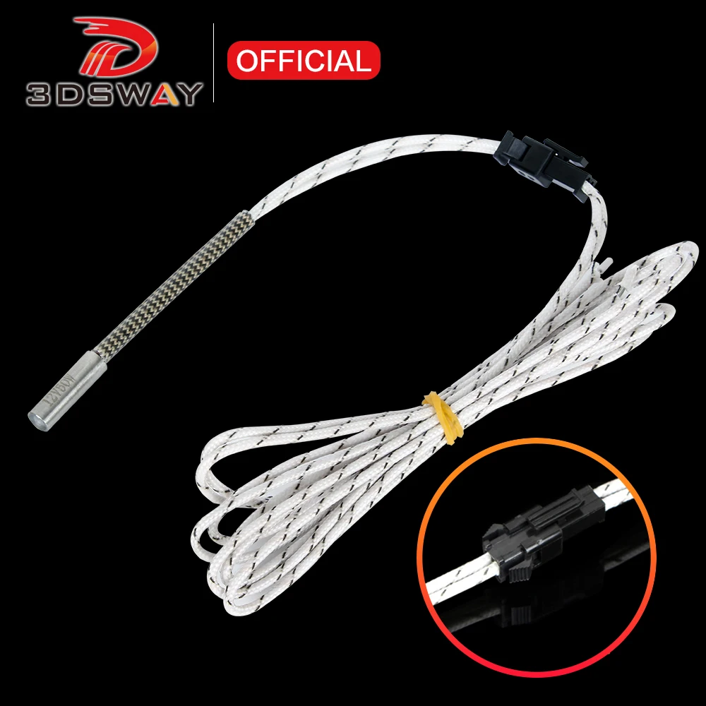 3DSWAY Część do drukarki 3D 12V Rura grzewcza Ceramiczny wkład grzejny 24V 50W 6*20mm Rura cieplna z wtyczką SM J-head V6 Hotend Extruder